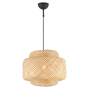 Apliqa Trudy Tekli Rattan Modern Tasarım Oturma Odası Avize görseli 2