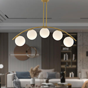 Fralde 5 Li Gold Modern Mutfak Cafe Restoran Için Uygun Retro Salon Avize