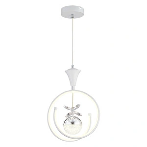 Apliqa Mengü Tekli Beyaz Krom 3 Renkli 36 Watt Ledli Modern Oturma Odası, Koridor, Salon Led Avize görseli 2
