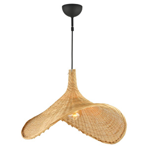 Apliqa Herta Tekli Rattan Modern Tasarım Oturma Odası Avize görseli 2