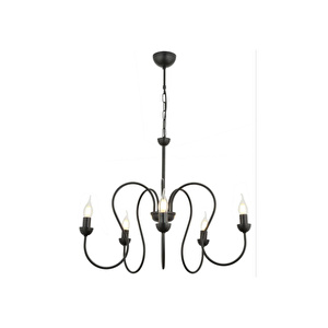 Apliqa Flor 5li Siyah Modern Yatak Odası Mutfak Salon Avize görseli 3