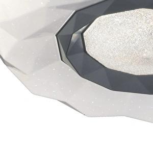 Apliqa Paris Tekli Beyaz 3 Renkli 37 Watt Ledli Modern Oturma Odası, Koridor, Salon Led Avize görseli 4