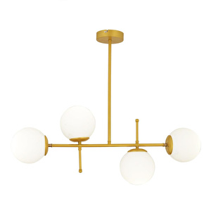 Apliqa Günay 4lü Gold Modern Mutfak Yemek Masası Üstü Yatak Odası Salon Avize görseli 2