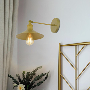 Apliqa Yekta Gold Duvar Lambası Yatak Odası-yatak Başı-banyo İçin Modern Aplik görseli 3