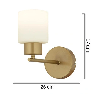 Apliqa Lima Eskitme Beyaz Cam Duvar Lambası Yatak Odası-yatak Başı-banyo İçin Modern Aplik görseli 4