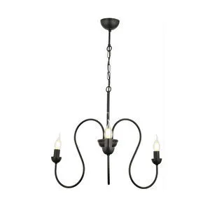 Flor 3lü Yuvarlak Siyah Modern Sarkıt Genç Odası Yatak Odası Retro Salon Avize