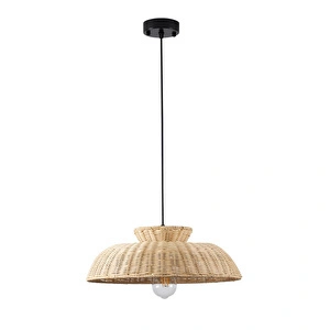 Apliqa Enrico Tekli Rattan Modern Tasarım Oturma Odası Avize görseli 5