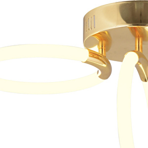 Apliqa Honos 3'lü Gold 39 Watt Ledli Modern Koridor, Yatak Odası Salon Plafonyer Led Avize görseli 4