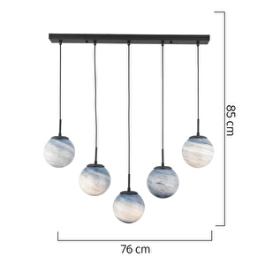 Apliqa Efser 5li̇ Sirali Avi̇ze Modern Oturma Odası Salon Sarkıt Avize görseli 5