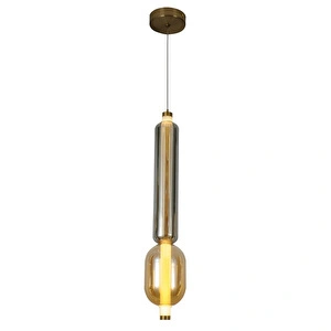 Apliqa Noemi 12 Watt Tekli Gold Modern Tekli Sarkıt Avize görseli 2