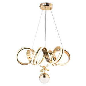 Apliqa Amott Gold 3 Renkli 150 Watt Kristal Ledli Kelebek Led Top Avize Modern Oturma Odası Salon Sarkıt Avize görseli 3