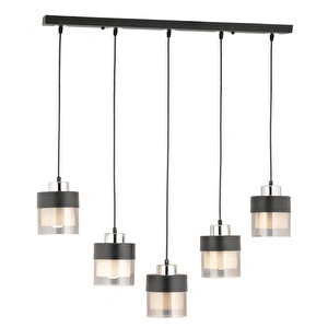 Apliqa Boris 5 Li Sıralı Siyah-krom Sarkıt Modern Genç Odası Mutfak Salon Sarkıt Avize görseli 2