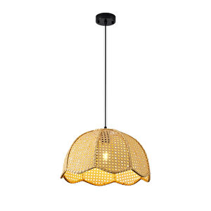 Apliqa Alvise Tekli Hazeran Model Rattan Modern Tasarım Oturma Odası Avize