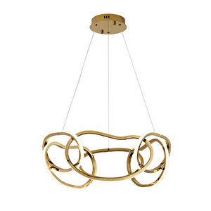 Apliqa Quon 6'lı Gold 110 Watt Yuvarlak Modern Sarkıt Salon Led Avize görseli 2