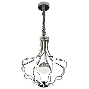 Apliqa Camelia Krom Kaplama 3 Renkli 50 Watt Ledli Modern Tasarım Oturma Odası,genç Odası,yatak Odası,salon Sarkıt Led Avize görseli 2