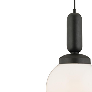 Apliqa Arlo Tekli Siyah Modern Sarkıt Top Avize Mutfak Salon Sarkıt Avize görseli 3