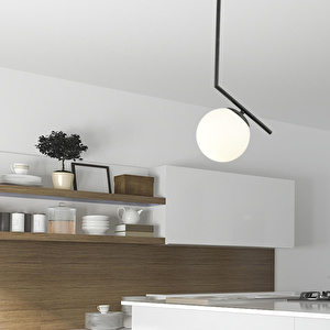 Apliqa Sara Tekli Siyah Sarkıt Modern Sarkıt Mutfak Salon Sarkıt Avize görseli 3