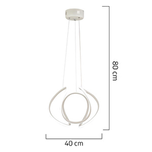 Apliqa Pietra Beyaz Sarkıt 56 Watt Sarkıt 3 Renkli Ledli Modern Mutfak Banyo Led Salon Sarkıt Avize görseli 3