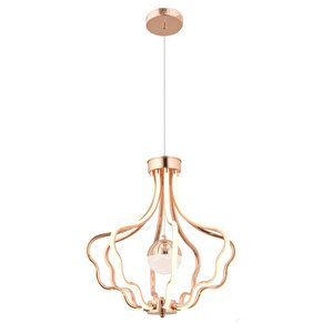 Apliqa Camelia Gold Kaplama 3 Renkli 50 Watt Ledli Modern Tasarım Oturma Odası,genç Odası,yatak Odası,salon Sarkıt Led Avize görseli 2