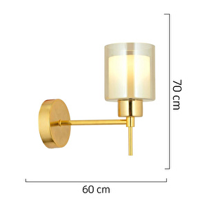Apliqa Cemre 6 Lı Gold Modern Tasarım Yatak Odası Salon Avize-aplik Seti 3 Parça Avize-aplik Seti Seti görseli 2