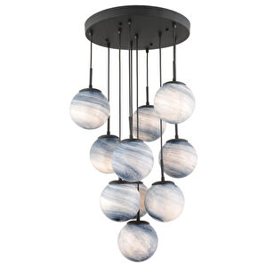Apliqa Efser 10lu Yuvarlak Avi̇ze Modern Oturma Odası Salon Sarkıt Avize görseli 3