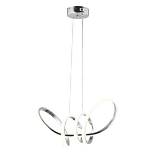Apliqa Jayla Krom 3 Renkli 61 Watt Kristal Ledli Modern Oturma Odası Salon Sarkıt Avize görseli 2