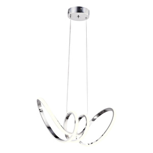 Apliqa Jayla Krom 3 Renkli 61 Watt Kristal Ledli Modern Oturma Odası Salon Sarkıt Avize görseli 3