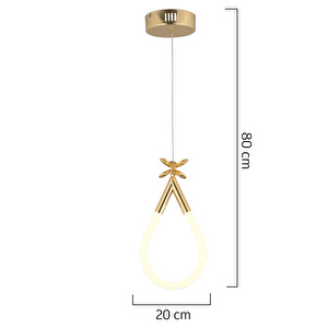 Apliqa Vojens Tekli Gold Ledli 11 Watt Kelebek Detaylı Modern Koridor, Yatak Odası Salon Sarkıt Led Avize görseli 5