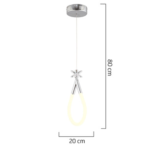 Apliqa Vojens Tekli Krom Ledli 11 Watt Kelebek Detaylı Modern Koridor, Yatak Odası Salon Sarkıt Led Avize görseli 5