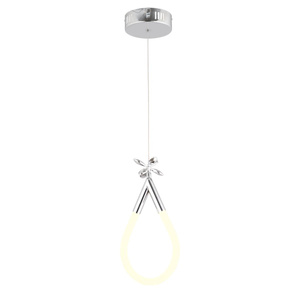 Apliqa Vojens Tekli Krom Ledli 11 Watt Kelebek Detaylı Modern Koridor, Yatak Odası Salon Sarkıt Led Avize görseli 2