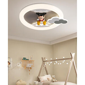 Moddy Ledli Mickey Desenli Plafonyer Çocuk Odası Avize