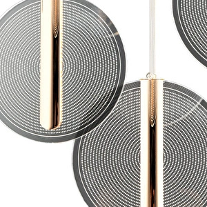 Apliqa Dustin 6'lı Yuvarlak 3 Renk 80 Watt Gold Kristal Ledli Modern Oturma Odası Salon Sarkıt Avize görseli 5
