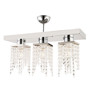 Apliqa Nikola 3lü Krom Kristalli Taşlı Modern Tasarım Kristal Salon Avize görseli 4