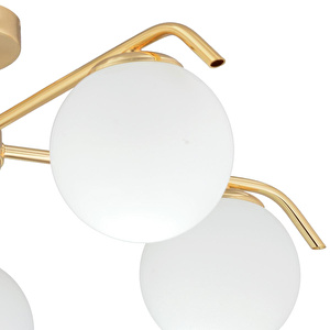 Apliqa Diaspor 5li Yuvarlak Gold Modern Sarkıt Genç Odası Yatak Odası Retro Salon Avize görseli 4