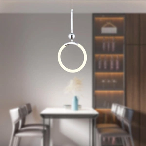 Apliqa Struer Tekli Krom Ledli 20 Watt Modern Koridor, Yatak Odası Salon Sarkıt Led Avize görseli 1