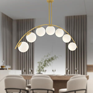 Apliqa Fralde 7 Li Gold Modern Mutfak Cafe Restoran Için Uygun Retro Salon Avize görseli 1