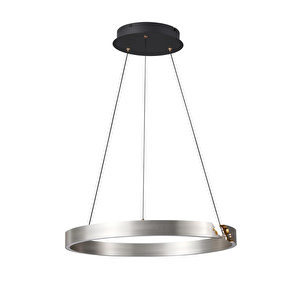 Apliqa Late Gri 60'lık Yuvarlak 41 Watt Modern Sarkıt Salon Led Avize görseli 4