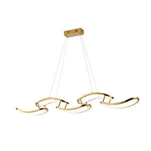 Apliqa Quon 5'li Gold 100 Watt Sıralı Yemek Masası Üstü Modern Sarkıt Salon Led Avize görseli 5