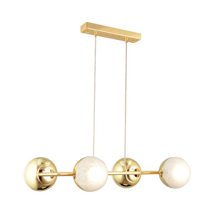 Apliqa Berca 4lü Gold Avi̇ze Modern Mutfak Yemek Masası Üstü Yatak Odası Salon Avize görseli 3