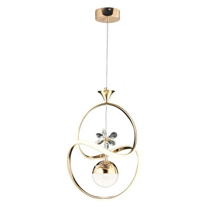 Apliqa Conroy Gold 3 Renkli 48 Watt Kristal Ledli Modern Oturma Odası Salon Sarkıt Avize görseli 2