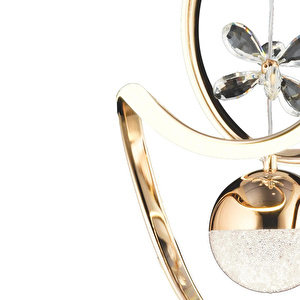 Apliqa Conroy Gold 3 Renkli 48 Watt Kristal Ledli Modern Oturma Odası Salon Sarkıt Avize görseli 4