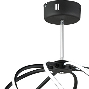 Apliqa Gestel Siyah Sarkıt 88 Watt Sarkıt Ledli Modern Mutfak Banyo Led Salon Sarkıt Avize görseli 3