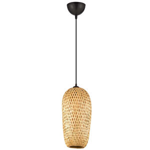 Apliqa Pedri Tekli Rattan Modern Tasarım Sarkıt Avize görseli 2