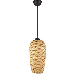 Pedri Tekli Rattan Modern Tasarım Sarkıt Avize