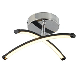 Apliqa Dosse 2li Siyah 15 Watt Plafonyer 3 Renkli Ledli Modern Mutfak Banyo Led Salon Sarkıt Avize görseli 2
