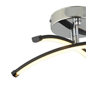 Apliqa Dosse 2li Siyah 15 Watt Plafonyer 3 Renkli Ledli Modern Mutfak Banyo Led Salon Sarkıt Avize görseli 3