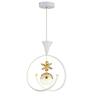 Apliqa Mengü Tekli Beyaz Gold 3 Renkli 36 Watt Ledli Modern Oturma Odası, Koridor, Salon Led Avize görseli 2