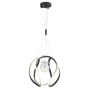 Apliqa Leroy Tekli Siyah Krom 3 Renkli 40 Watt Ledli Modern Oturma Odası, Koridor, Salon Led Avize görseli 3