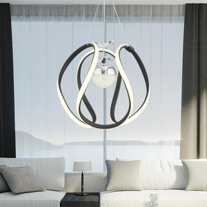 Apliqa Leroy Tekli Siyah Krom 3 Renkli 40 Watt Ledli Modern Oturma Odası, Koridor, Salon Led Avize görseli 1