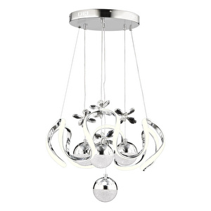 Apliqa Jonas Krom 3 Renkli 103 Watt Kristal Ledli Modern Oturma Odası Salon Sarkıt Avize görseli 2